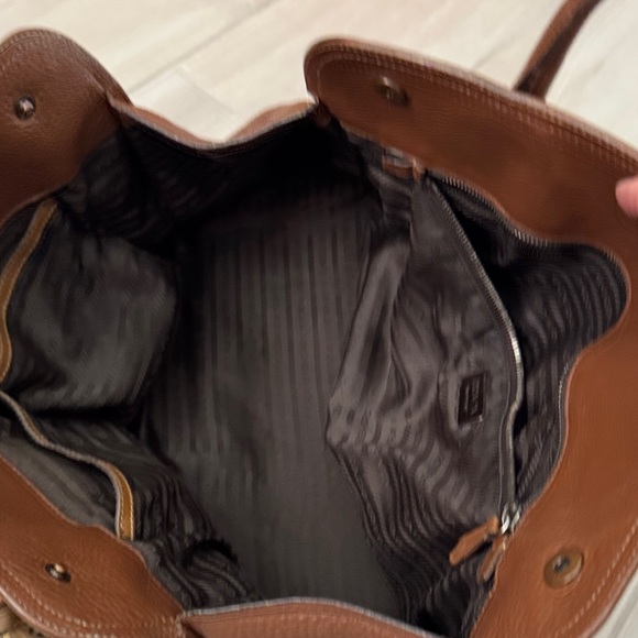 Prada Brown Leather Satchel Bag - Picture 4 of 10